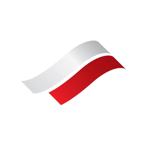 Polnische Flagge, Vektorabbildung — Stockvektor