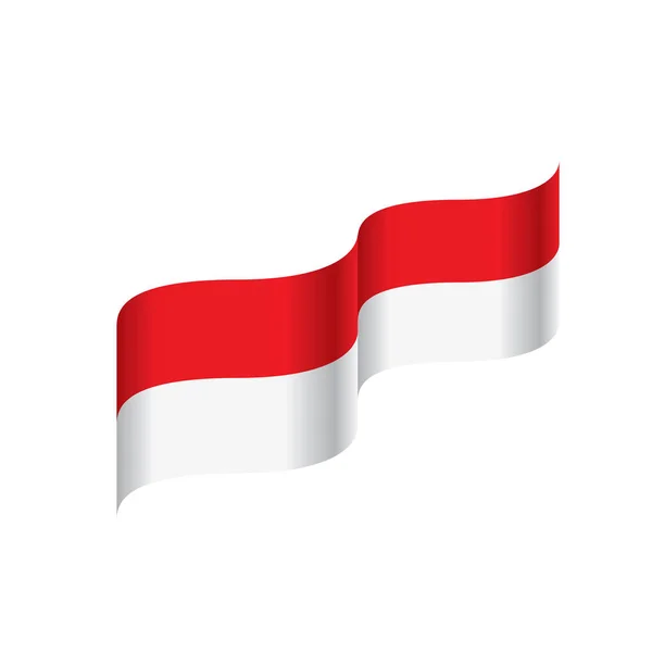 Indonesia bandiera, illustrazione vettoriale — Vettoriale Stock