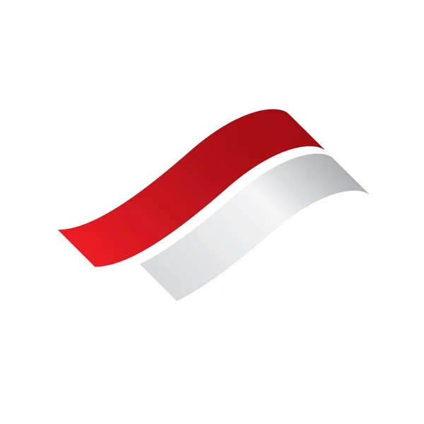 Bandera de Indonesia, ilustración vectorial — Archivo Imágenes Vectoriales
