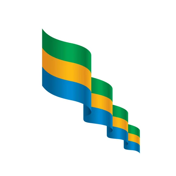 Vlag van Gabon, vectorillustratie — Stockvector