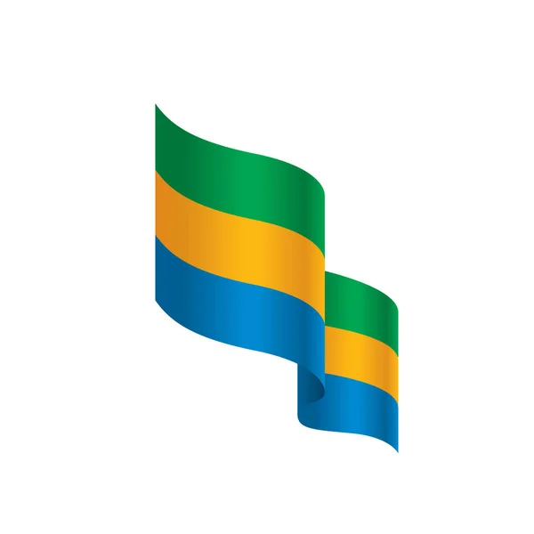 Vlag van Gabon, vectorillustratie — Stockvector