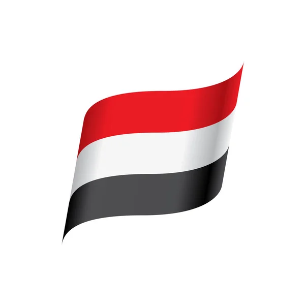Jemens flagga, vektorillustration — Stock vektor