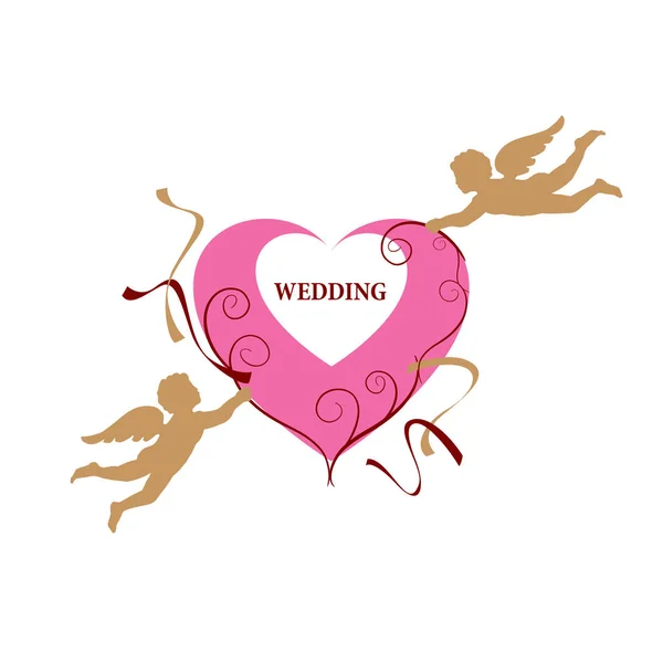 Vektorové logo svatba — Stockový vektor