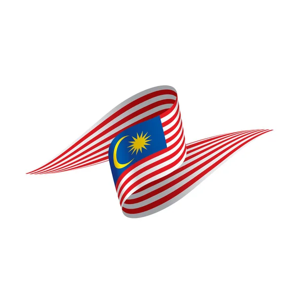 Malaysias flagg, vektorillustrasjon – stockvektor