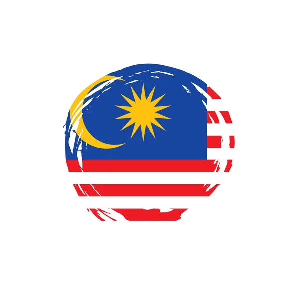 Bendera Malaysia, ilustrasi vektor - Stok Vektor