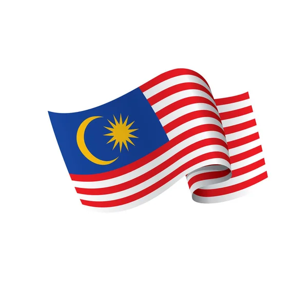 Malaysia flagga, vektorillustration — Stock vektor