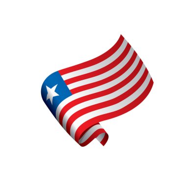 Liberya bayrağı, vektör çizim