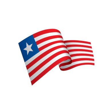 Liberya bayrağı, vektör çizim