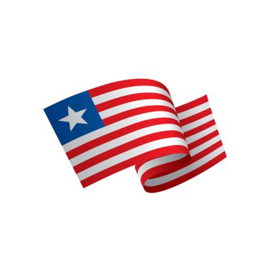 Liberya bayrağı, vektör çizim