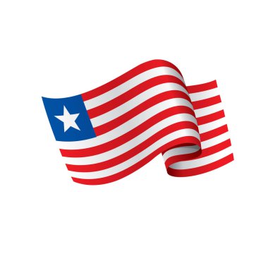 Liberya bayrağı, vektör çizim