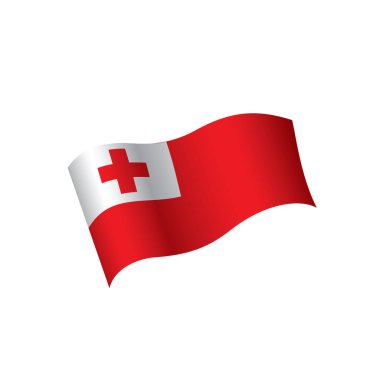 Tonga bayrak, vektör çizim