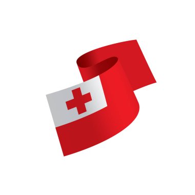 Tonga bayrak, vektör çizim