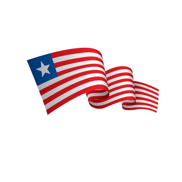 Liberya bayrağı, vektör çizim — Stok Vektör