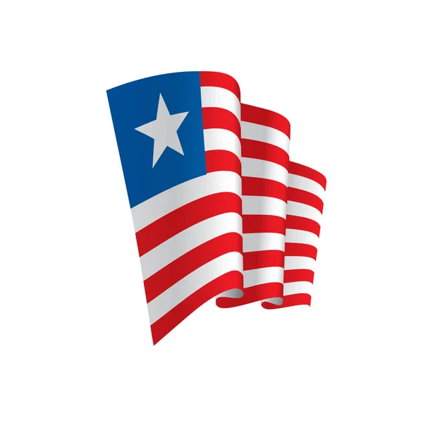 Bandeira da Libéria, ilustração vetorial — Vetor de Stock