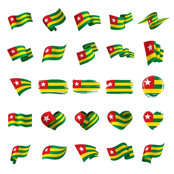 Togo bandeira, ilustração vetorial — Vetor de Stock