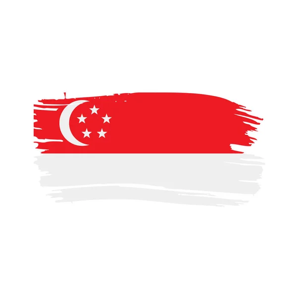 Bandera de Singapur, ilustración vectorial — Vector de stock