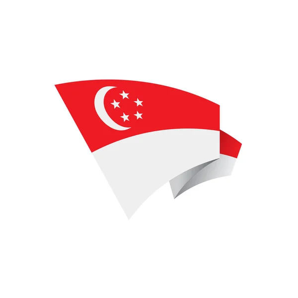 Singapur bayrağı, vektör çizim — Stok Vektör