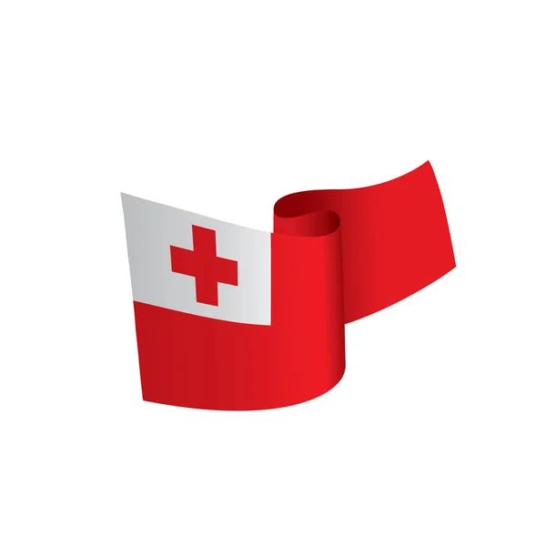 Bandera de Tonga, ilustración vectorial — Vector de stock