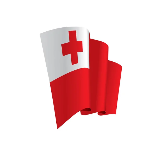 Tonga flag, vector illustration — Stock Vector