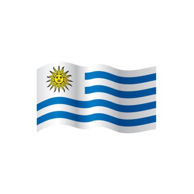 Uruguay bayrağı, vektör çizim