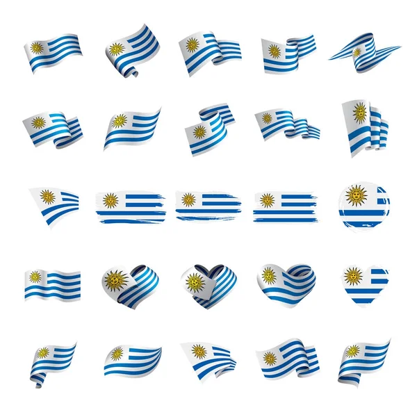 Bandera de Uruguay, vector de ilustración — Vector de stock