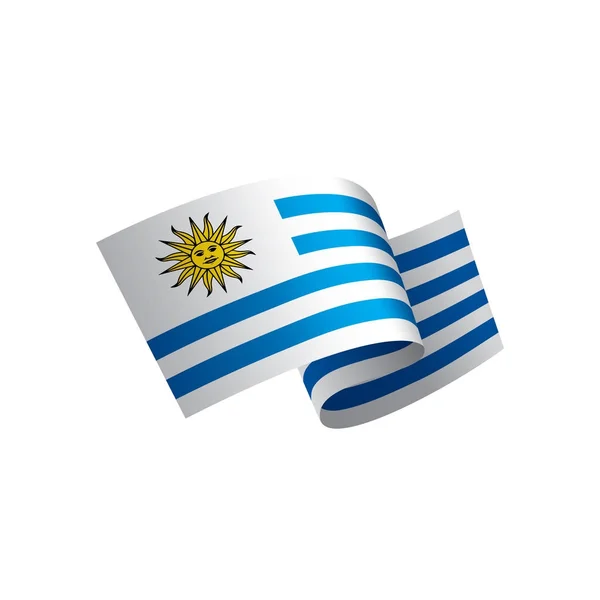 Bandera de Uruguay, vector de ilustración — Vector de stock