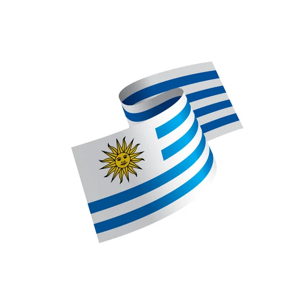 Bandera de Uruguay, vector de ilustración — Archivo Imágenes Vectoriales