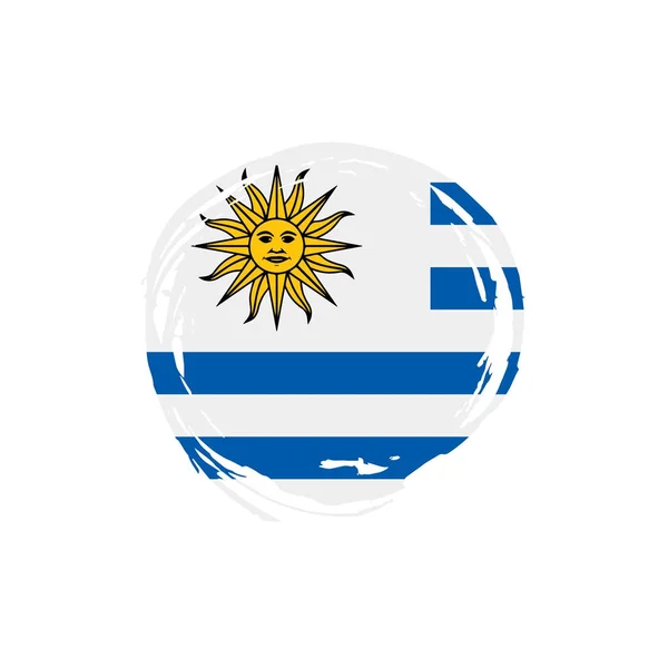 Bandera de Uruguay, vector de ilustración — Archivo Imágenes Vectoriales