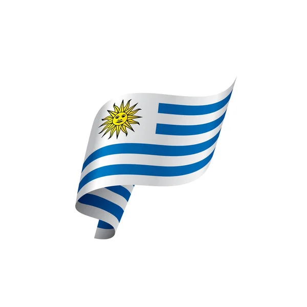 Bandera de Uruguay, vector de ilustración — Vector de stock