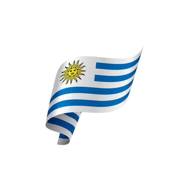 Bandera de Uruguay, vector de ilustración — Archivo Imágenes Vectoriales