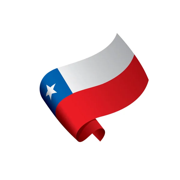 Bandera de Chile, vector de ilustración — Archivo Imágenes Vectoriales