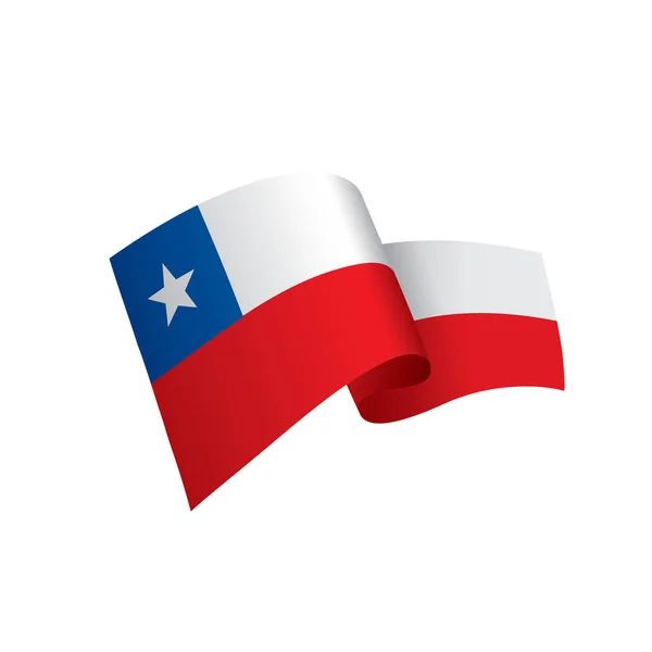 Bandera de Chile, vector de ilustración — Archivo Imágenes Vectoriales