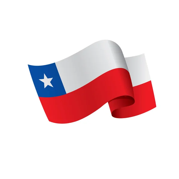 Bendera Chile, ilustrasi vektor - Stok Vektor