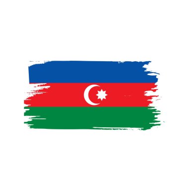 Azerbaycan bayrağı, vektör illüstrasyonu