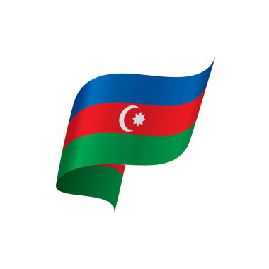 Azerbaycan bayrağı, vektör illüstrasyonu