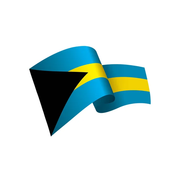 Bandiera Bahamas, illustrazione vettoriale — Vettoriale Stock