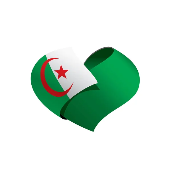 Cezayir bayrağı, vektör çizim — Stok Vektör