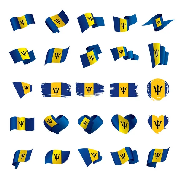 Barbados vlag, vector illustratie — Stockvector