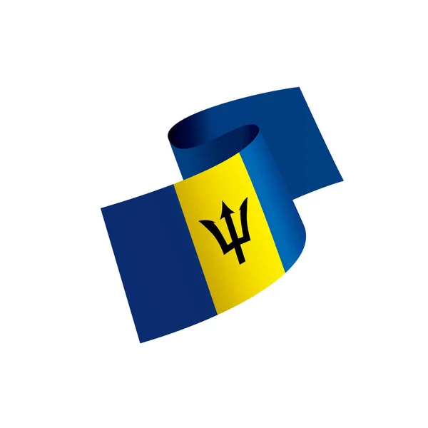 Флаг Барбадоса, векторная иллюстрация — стоковый вектор