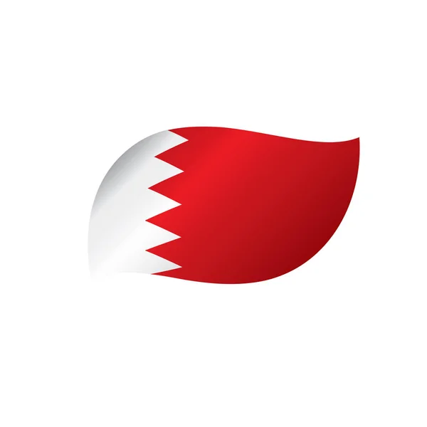 Bandiera del Bahrein, illustrazione vettoriale — Vettoriale Stock