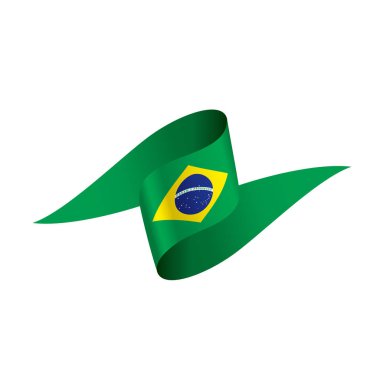 Brezilya bayrağı, vektör illüstrasyonu
