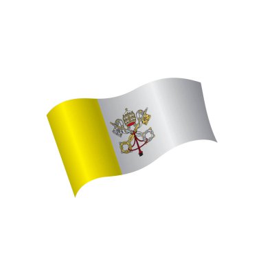 Vatikan bayrağı, vektör çizim