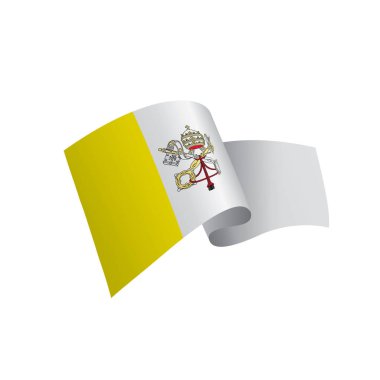 Vatikan bayrağı, vektör çizim