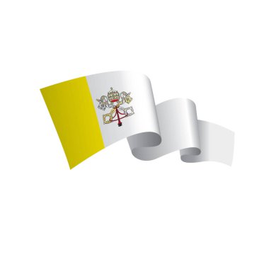 Vatikan bayrağı, vektör çizim