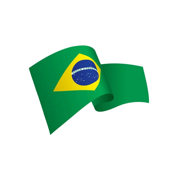 Brasilianische Flagge, Vektorabbildung — Stockvektor