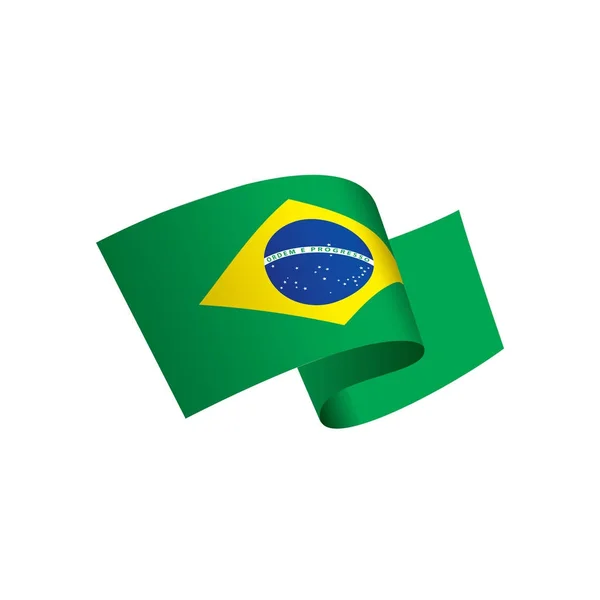 Brazil flag, vector illustration — Stock Vector