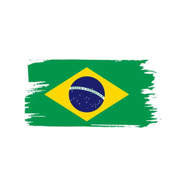 Σημαία brazil, διανυσματική απεικόνιση — Διανυσματικό Αρχείο