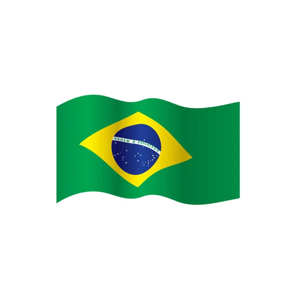 Bandera de Brasil, ilustración vectorial — Vector de stock