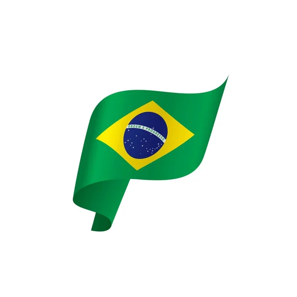 Brasilien flag, vektor illustration – Stock-vektor