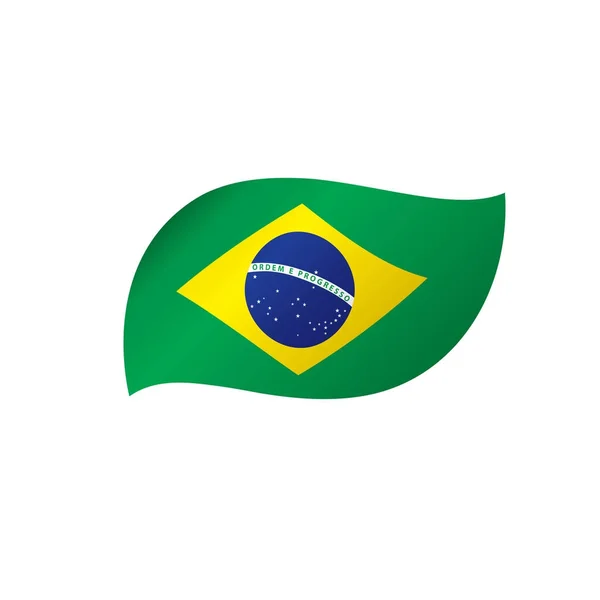 Braziliaanse vlag, vectorillustratie — Stockvector